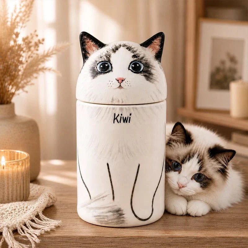 Paw & Ash Cat Memorial Urn — product photo 1